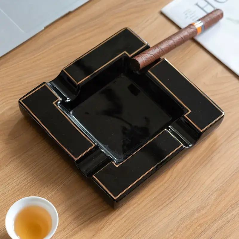 Custom Cigar Ashtrays | Solid Wood & Stainless Steel