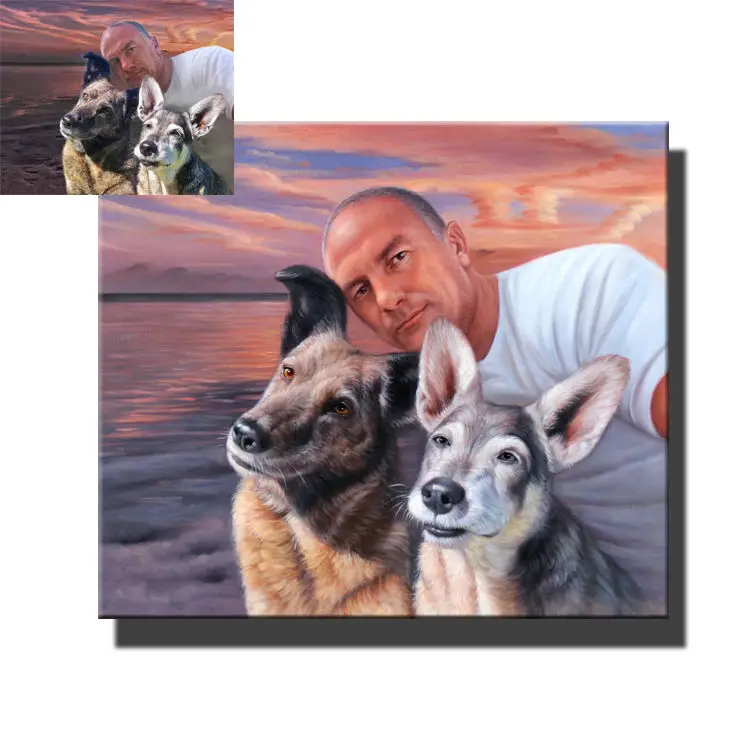 Custom Hand-Painted Portrait from Photo – Oil Painting Studio | Watercolor, Pencil & Cartoon Art