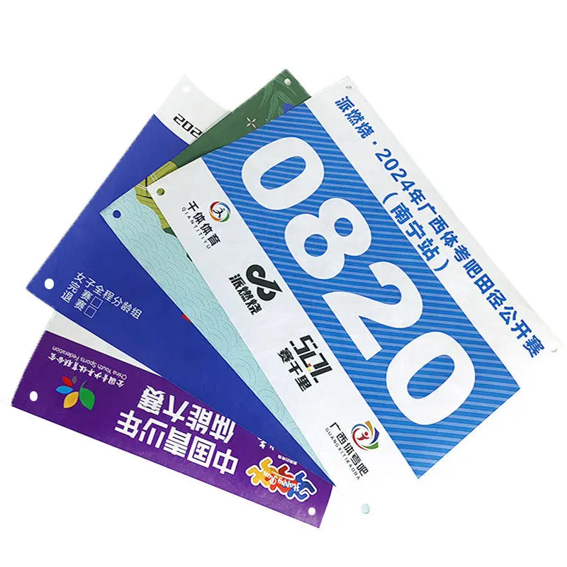 Custom Race Bibs Manufacturer | Printed Event Number Bibs for Marathons
