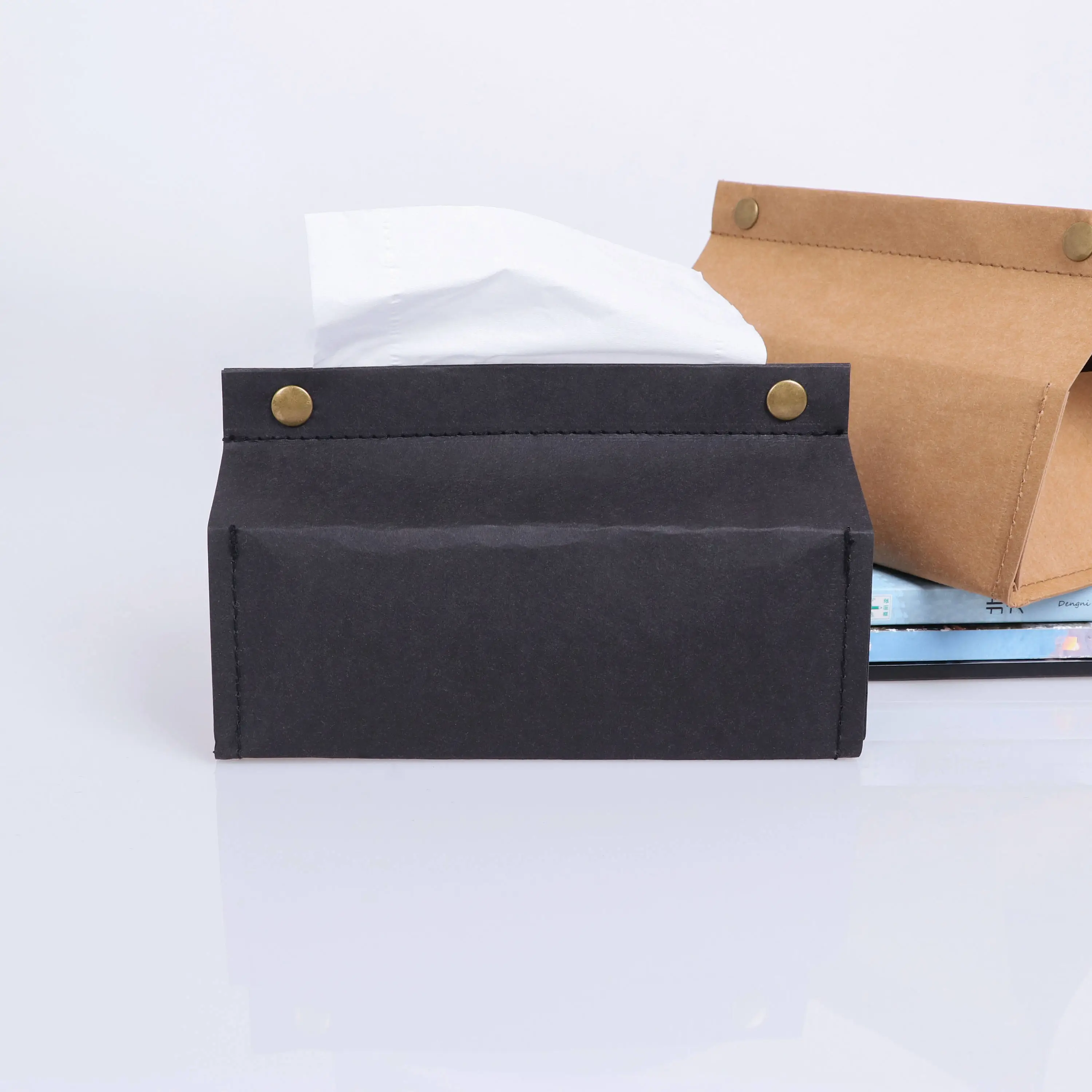 Custom Tissue Boxes | Bamboo, Wood Veneer & Leather Covers with Logo